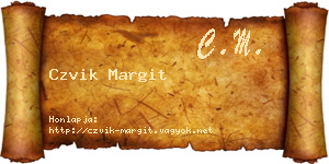 Czvik Margit névjegykártya